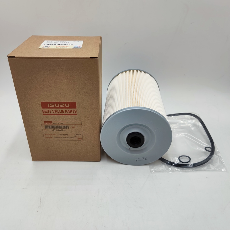 Baixo elemento de filtro 1-87610059-0 do óleo lubrificante do fluxo da resistência