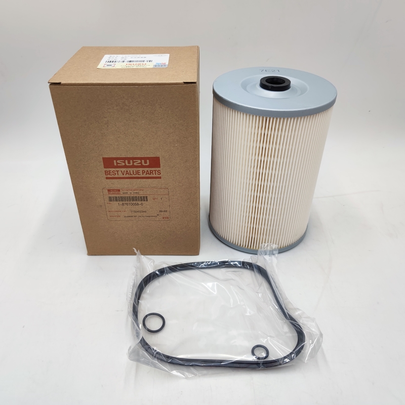 Baixo elemento de filtro 1-87610059-0 do óleo lubrificante do fluxo da resistência