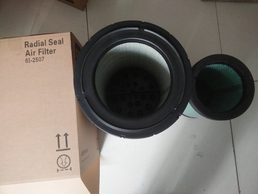 CAT Carter Excavator Ar Filter 6I - ODM do OEM do material da fibra 2507 sintética